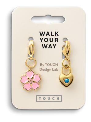 Walk Your Way Blomst Hengelås Charms Gull