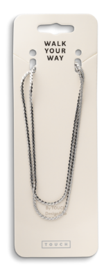 Walk Your Way Halskæde 40+5 cm Sølv