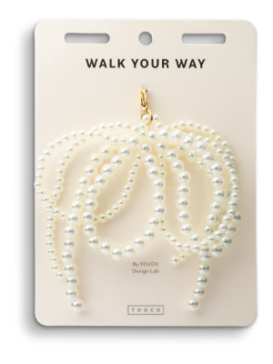 Walk Your Way Dobbelt Perlesløjfe Charm Guld