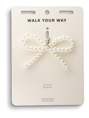 Walk Your Way Perlesløjfe Charm Sølv