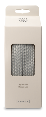 Walk Your Way Brede Snørebånd 130 cm Lysegrå