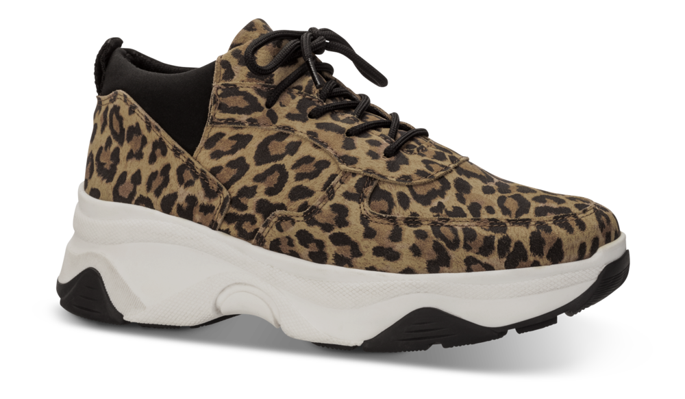B&co Dame-sneaker Leopard - Str. 42 - Nubuk/pu/